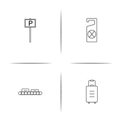 Travel simple linear icon set.Simple outline icons