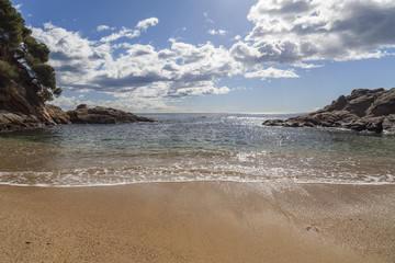 Seascape in Platja Aro,Costa Brava,Catalonia,Spain.