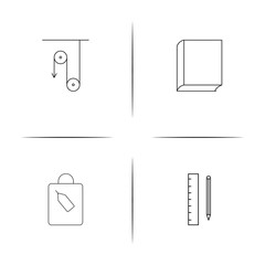 Education And Science simple linear icon set.Simple outline icons