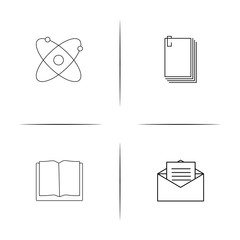 Education And Science simple linear icon set.Simple outline icons