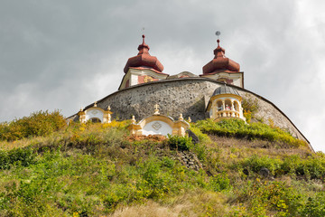 Upper church of baroque calvary in Banska Stiavnica, Slovakia.
