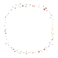 Glitter Vector Falling Stars Pattern. Carnival Festival Confetti Celebration Border. Christmas, New Year, Birthday, Music Firework. Modern Gift Voucher Glitter Vector Falling Stars Pattern.