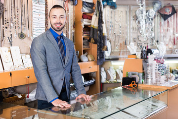 man offering to buy stylish accessories