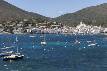 View of the town and shoreline  Cadaques,Costa Brava, province Girona, Catalonia.Spain.