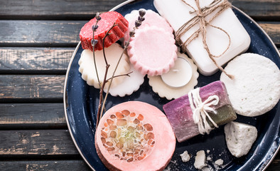 still life of spa with soap