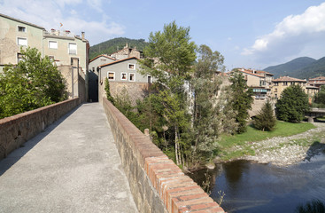 Fototapeta na wymiar Village view of Ripoll, pyrenees area, province Girona, Catalonia.Spain.