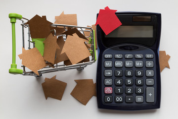 Real estate concept. real estate risk.Real estate and mortgage. Real estate and mortgage investment. Being an easy way homeowner