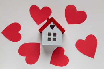 Real estate concept. real estate risk.Real estate and mortgage. Real estate and mortgage investment. Being an easy way homeowner