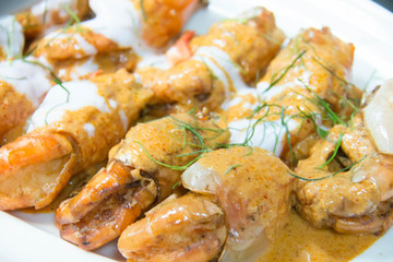 image of Thai food fried shrimp.