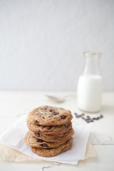 Chocolate Chip Cookies with Milk