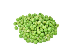 fresh peas isolated on white background