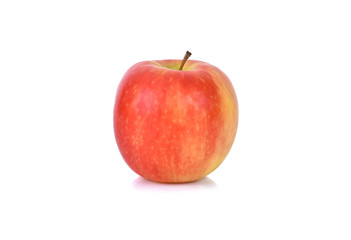 Red Pink Lady apple on white background