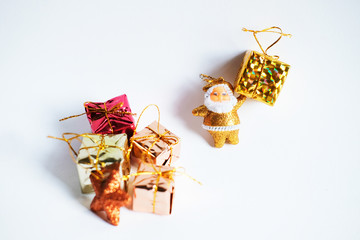 Christmas Decoration on isolated white background with copy space