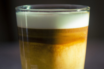 Coffee latte macchiato cup