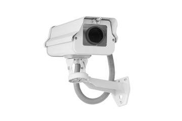 Security camera(cctv) isolated on white background - clipping paths