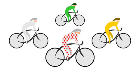Cyclistes Peloton TdF - obrazy, fototapety, plakaty