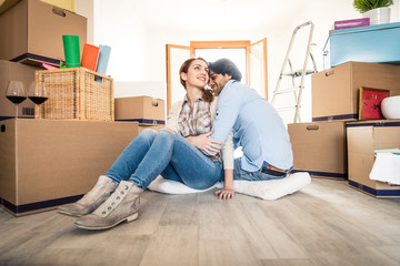 Couple moving into new house