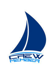 crew member sailing logo design segeln boot schiff verein meer segelboot team crew