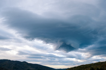 Dark stormy sky background