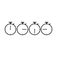 Set of stopwatches time icons