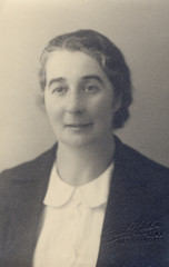 FOTO ANTICA CON RITRATTO DI SIGNORA 