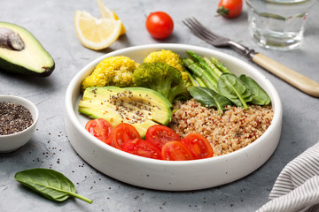 breakfast with quinoa and vegetables