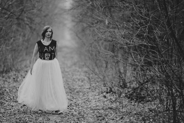 Outdoor portrait of a young woman