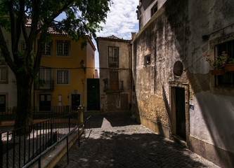 Streets of the city of Lisbon. Portugal.