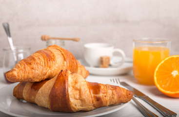 homemade croissants on a breakfast table