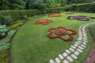 Beautiful garden at Terra Nostra park, Sao Miguel Iskand, Azores