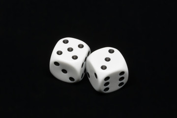 The dices are cast - two dices showing five and three for a total of eight