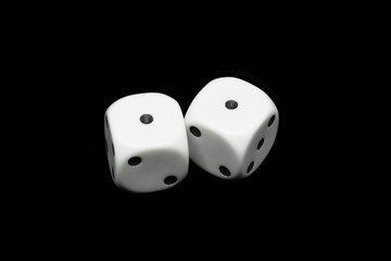 The dices are cast - two dices showing a total of two