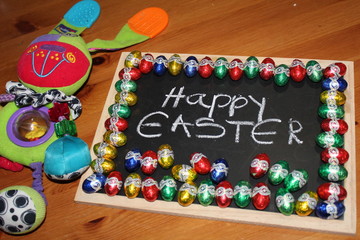 Happy easter bunny baby teething toy