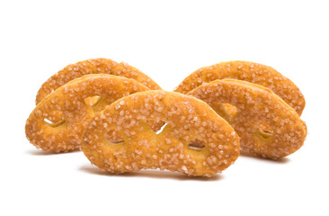 sugar coated knot shape pretzel isolated