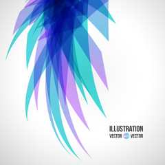Vector abstract background of blue fragments