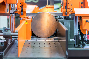Industrial metal machining cutting process of blank