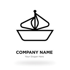 Ship company logo design template, Business corporate vector icon