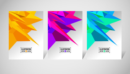 Vector abstract background of yellow fragments