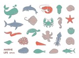 Marine life icons