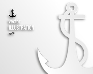 Obraz premium Flat anchor icon