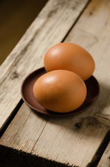 Eggs. Fresh chicken eggs ready for cooking. Healthy food.