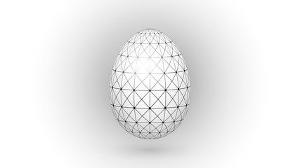 Easter egg with geometric pattern for background, design, advertising, packaging, screensaver, decoration, ideas