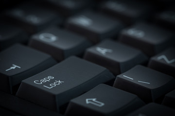 computer keyboard with a characteristic Caps lock key