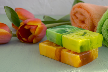 Natural, beautiful, floral and fragrant handmade soap.