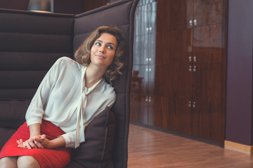 Young businesswoman in the workplace