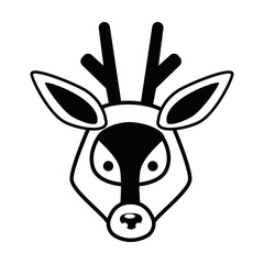 Animal muzzle line simple icon