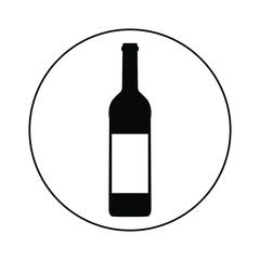 Wine bottle icon, logo