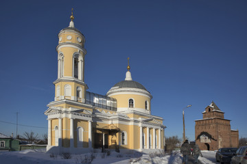 Fototapeta na wymiar Church of the Exaltation of the Holy Cross in Kolomna Kremlin, Russia