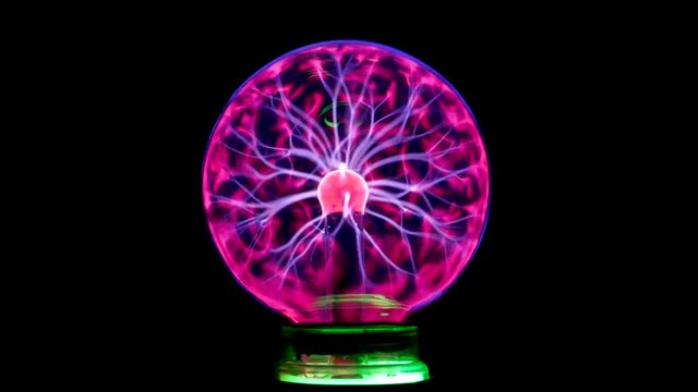 colorful plasma ball on dark background