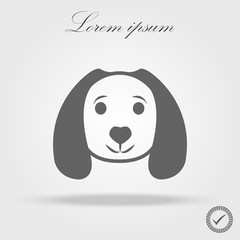 Dog icon . Vector element for your design. Dog beagle on white background, Animals